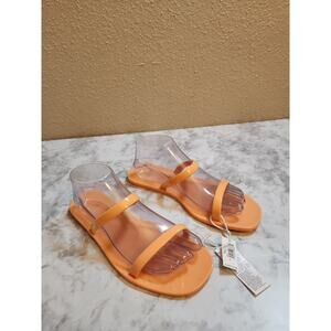 NWT Old Navy Women Sunshine Jelly Slide Sandals Orange Flat Size 9‎